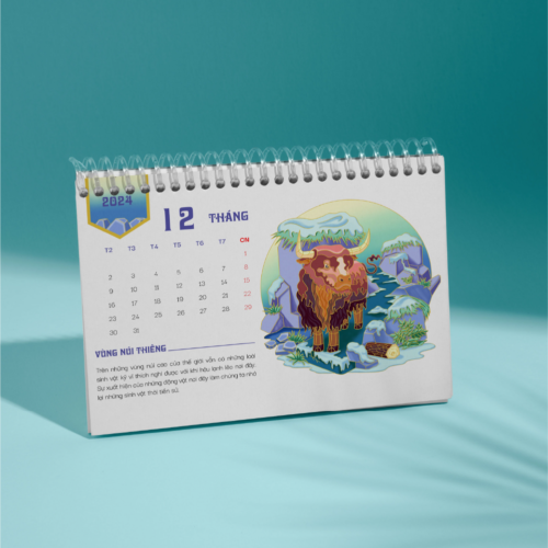 Lịch Để Bàn Chữ M - 003