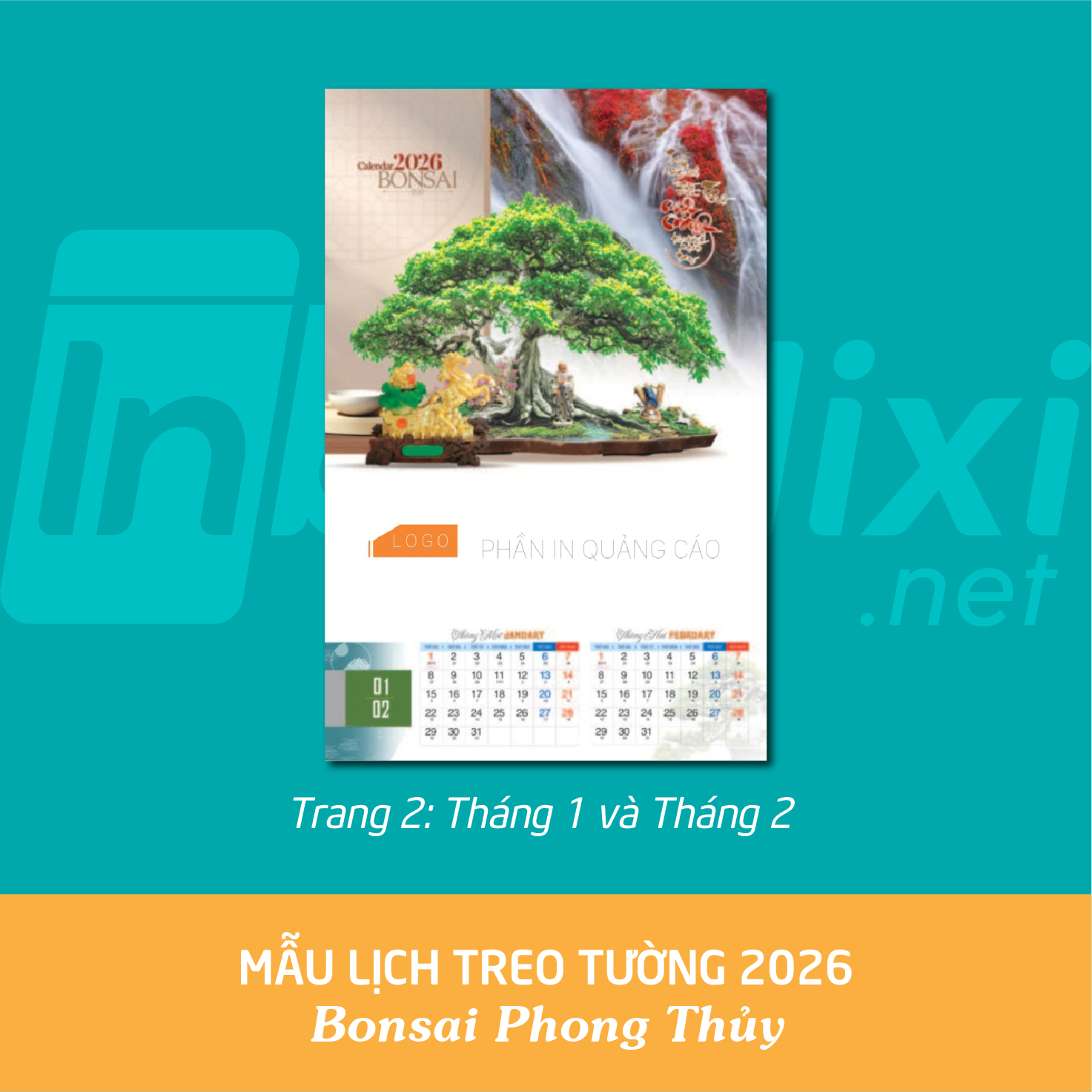 Lịch Treo Tường - Mã: QH 02