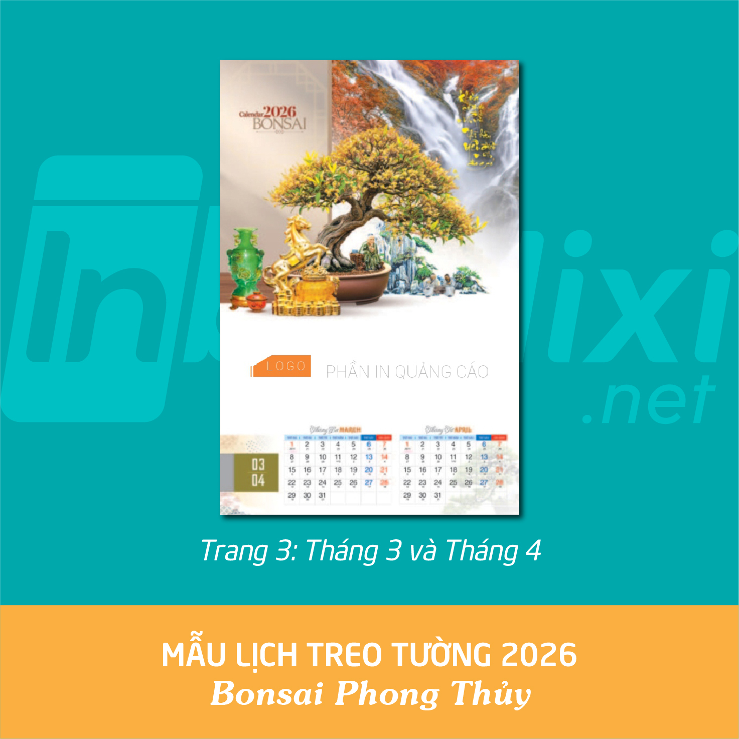 Lịch Treo Tường - Mã: QH 02