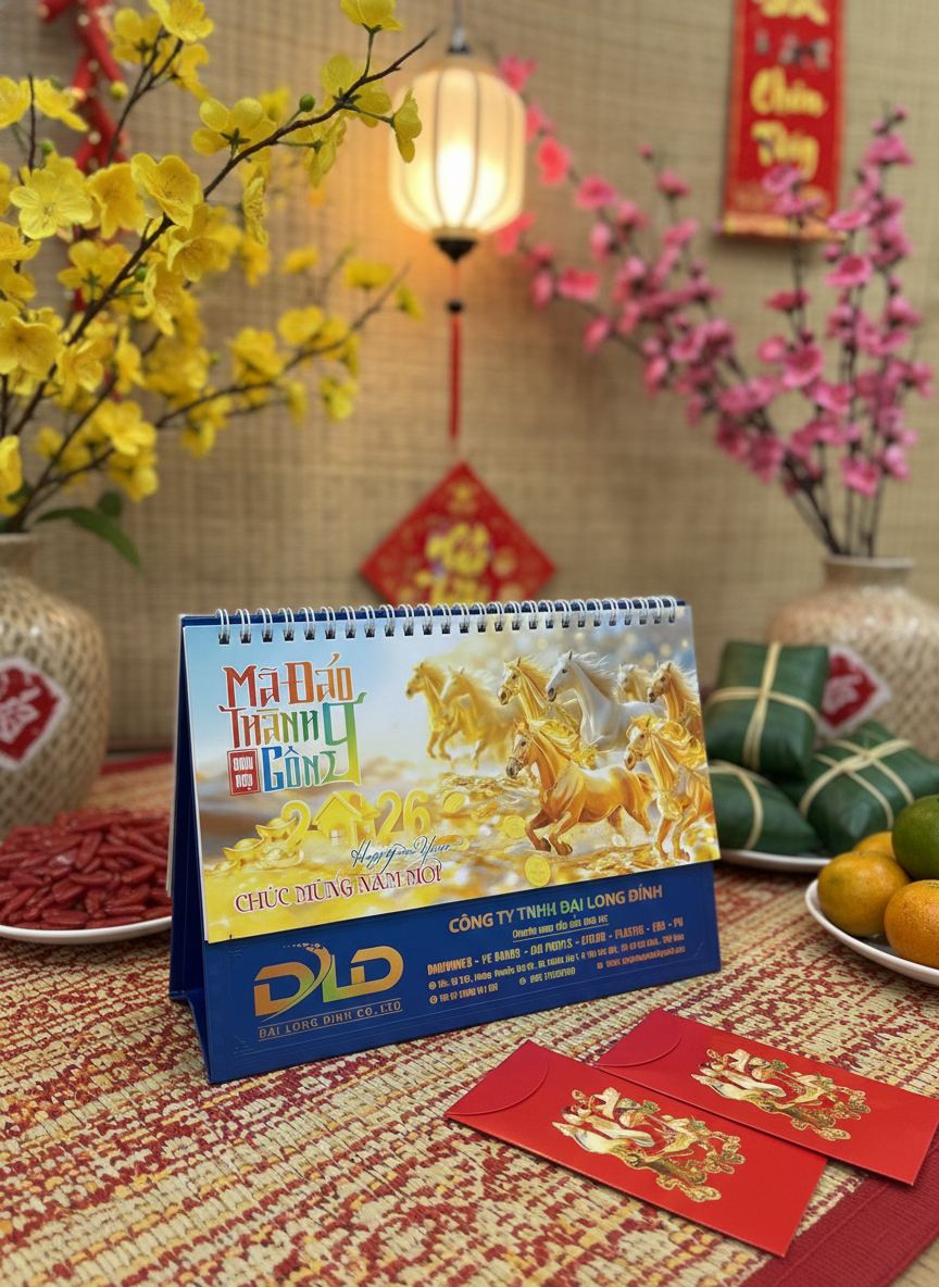 Lịch tết để bàn 2026