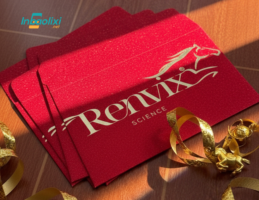In bao lì xì giấy kim tuyến cao cấp- ép kim sang trọng