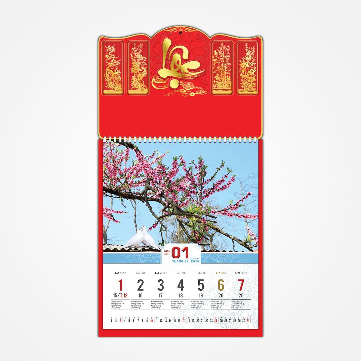 In Lịch Tết 2027 Theo Yêu Cầu