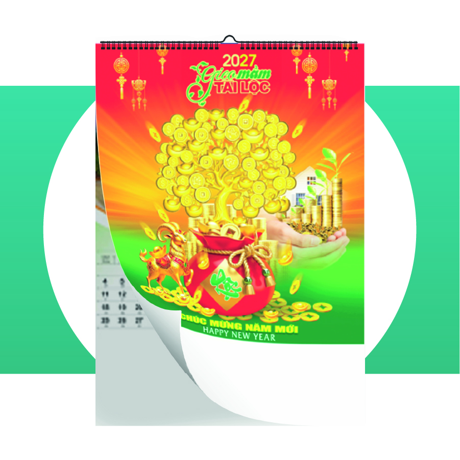 IN LỊCH 7 TỜ 2027 – MẪU SẴN ĐẸP, IN SỐ LƯỢNG LỚN